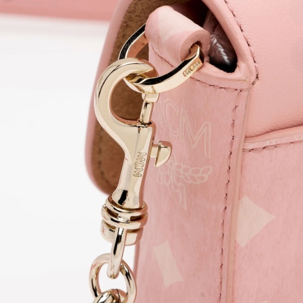 MCM Visetos Calfskin Logo Mode Travia Small Shoulder Bag - crossbody - NWT - Picture 8 of 11